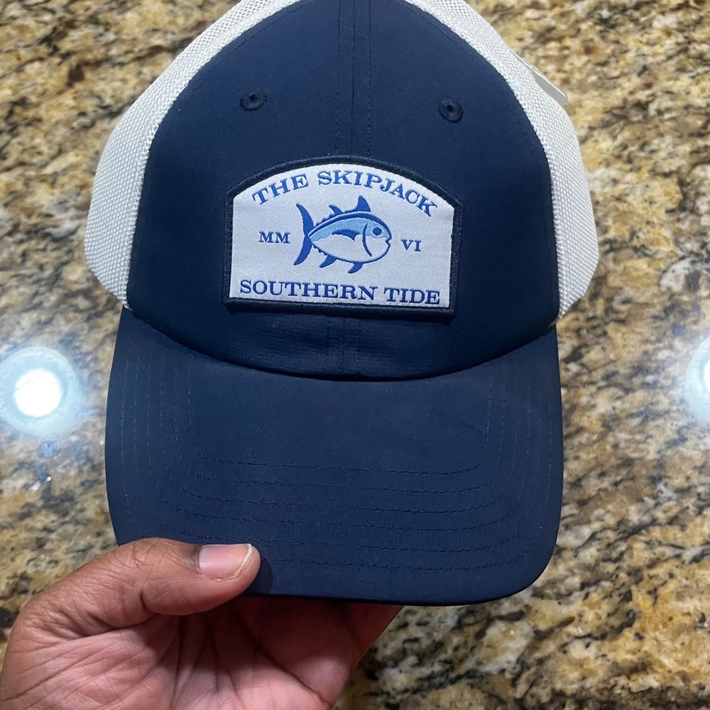 Southern Tide Skipjack Trucker Hat Navy White Mesh Snapback Cap 5134-1429 NEW